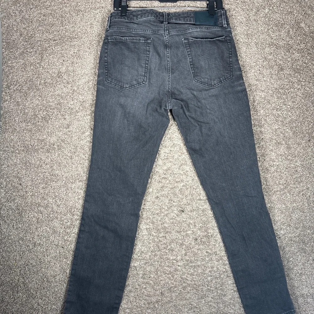 Bonobos Mens Slim Straight Jeans Black Wash Stretch Denim 32x30 (Tag 32x32)